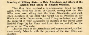 Wadsley military status July 1915